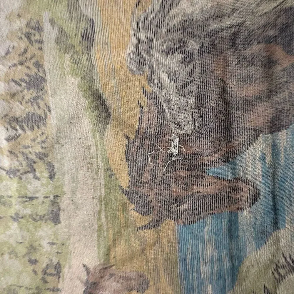 Vintage Wild Horses Wall Hanging Tapestry Rug‎ 1970s 70x 49 Landscape